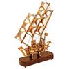 Brass Ship with Wooden Base, Showpiece Item, Perfect for Home Decoration and Gifting, 12'' Inch