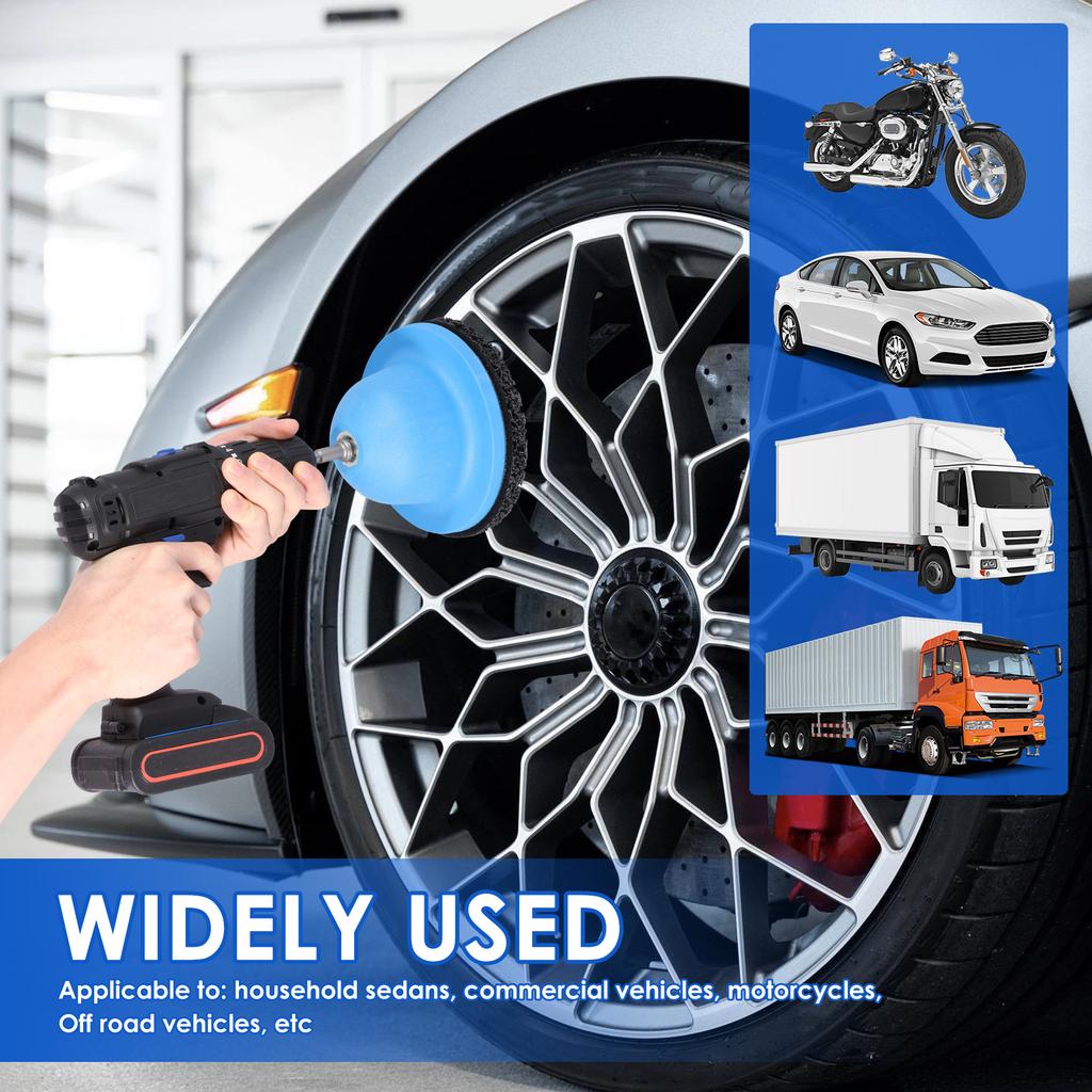 Wheel Hub Brush Cleaning Rotor Auto Wheel Hub Grinder Rust Grinding Removal Tool With Drill Adapter for Car Truck Motorcycle