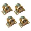 4Pcs V Shape Track Wheel Sliding Roller Rail Fixed Pulley Fitting Castors Door