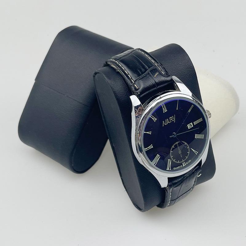 Универсальная бархатная кожаная коробка для часов и держатель-подушка для механических наручных часов