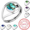 Кольцо из стерлингового серебра 925 пробы Женское Драгоценный камень Ручная работа Ювелирные изделия Пасхальный подарок Синий Зеленый Фиолетовый Медь Бирюза Пресноводный жемчуг Лазурит Перламутр Мода