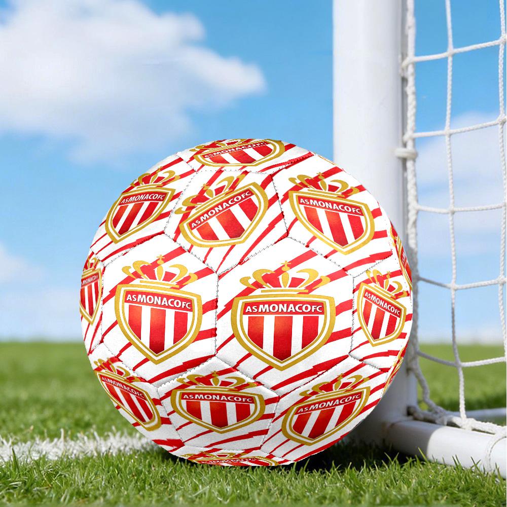 Monaco Football club Printed Size 5 Soccer Balls, High-Quality, Anti-Slip, Protective Football, A Unique Gift , Birthdays, Christmas Gifts