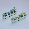1:12 Scale Flower Fence Decor Lifelike Miniature Potted Plants Toys  Doll House Decor