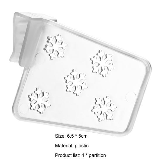 4 шт./комплект разделителей для холодильника, бездырокол, товары для дома, узор «снежный цветок», многофункциональные защелкивающиеся разделители для холодильника