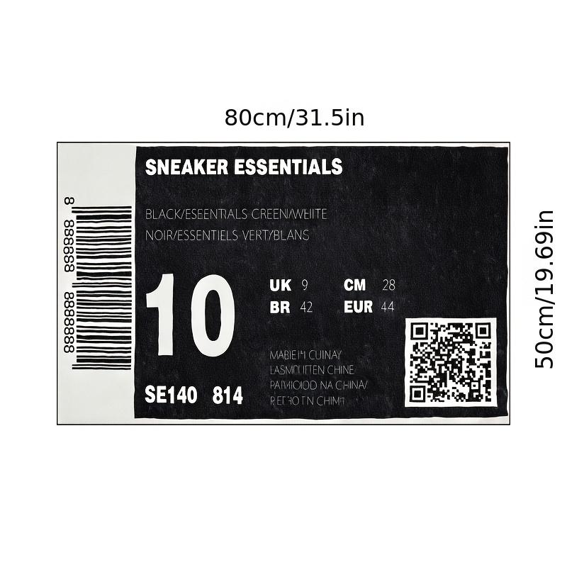 Retail Fashion Shoeshine Mat Black Barcode Design Entrance Doormat Rug For Bedroom Carpet For Living Room Home Decor