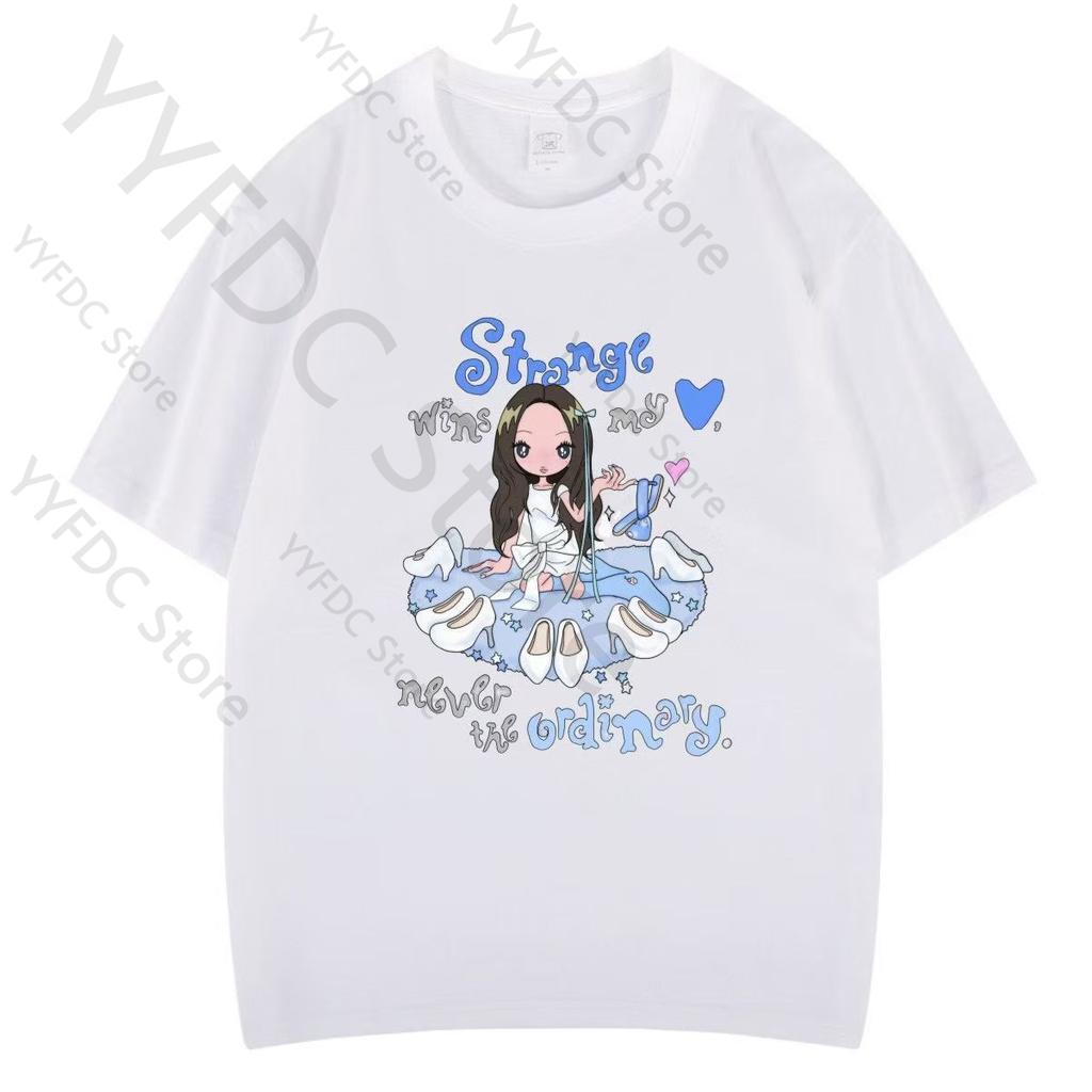Hearts2Hearts T Shirt Kpop Fashion H2H Cartoon Print Tshirt Women Unisex Summer High Quality Cotton Short Sleeve Tee Tops For Fans