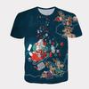 Детские футболки для пары Летняя Рождественская елка 3D Цифровая печать Повседневная модная футболка с коротким рукавом