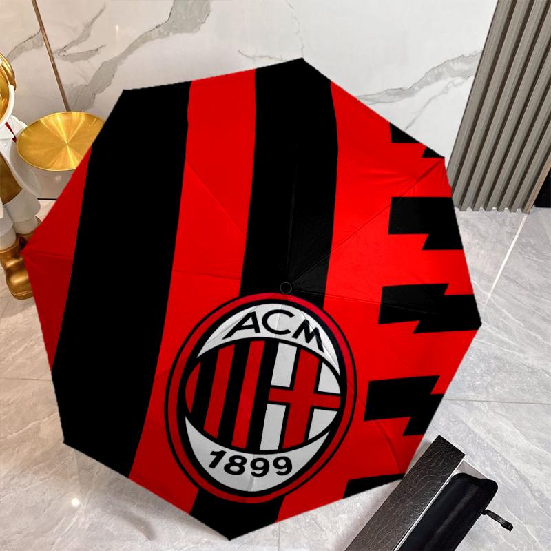 A-AC Milan Umbrella with Automatic Open/Close & Self-8-Rib Heavy-Duty Umbrella, Compact Travel Umbrella Suitable for Outdoor