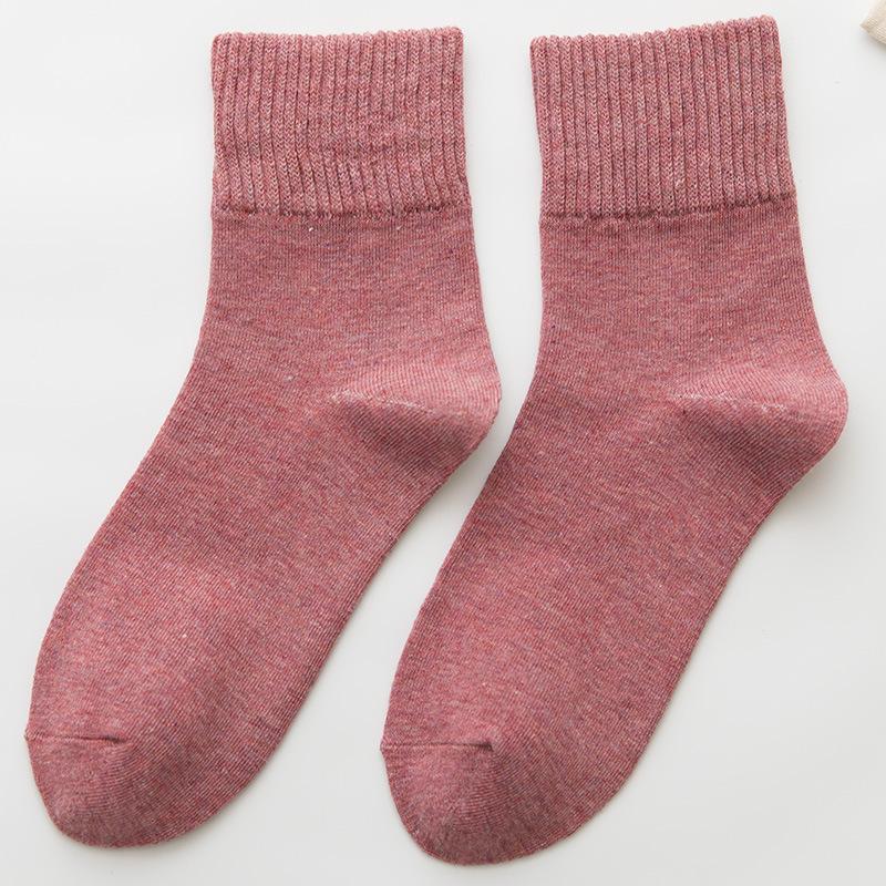 Вязаные женские носки, модные однотонные длинные носки, женские осенне-зимние носки в стиле Харадзюку в стиле винтаж