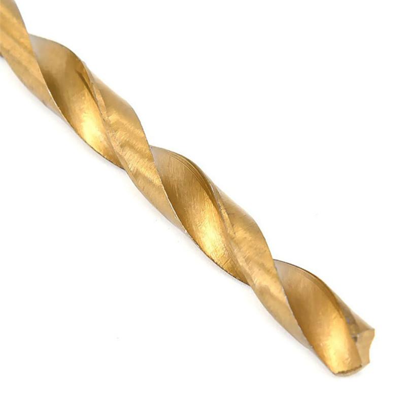 Набор сверл из быстрорежущей стали с титановым покрытием, 13 шт., набор сверл с шестигранным хвостовиком 1/4, 1,5–6,5 мм, шестиугольная ручка, спиральное сверло