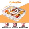 Portable Snackle Box Container  Divided Serving Tray with Lid and Handle Clear Snack Box Organizer for Fruits Candy, Snacks