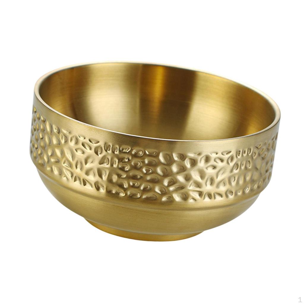 Двухстенная металлическая сервировочная миска для десерта, многофункциональная, с нескользящим покрытием, для смешивания соусов