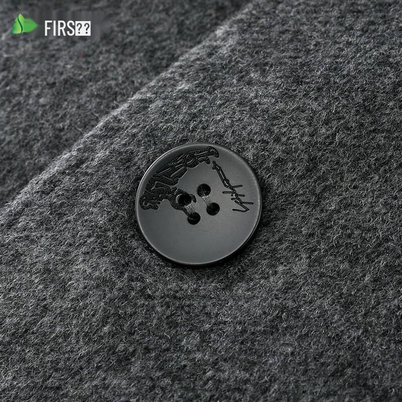 Мужское двустороннее полупальто средней длины из смесовой шерсти