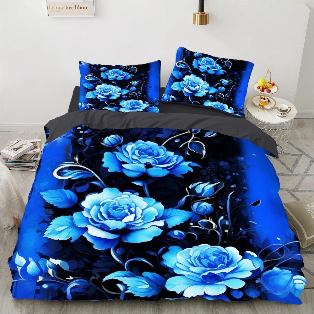 Red Rose Bedding Set Qulit Cover 3d Floral Duvet Cover Set Flower Comforter Cover Queen King Size Bed Linen 220x240 200x200