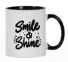 Inkdotpot Smile & Shine 11 Oz Ceramic Coffee Mug Inspirational Quotes Tea Mug Employee Boss