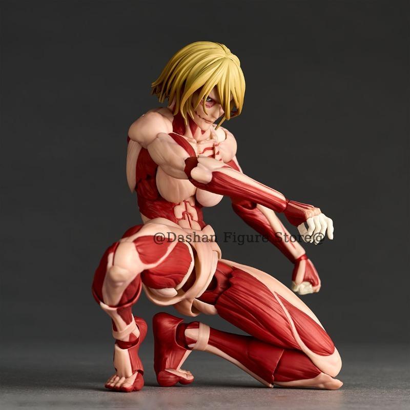 Фигурка Атака Титанов Revoltech Женская фигурка титана Фигурки действия Amazing Yamaguchi Энни Леонхарт Фигурка девушки-титана ПВХ Модель Игрушки