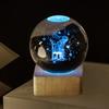 3D Crystal Ball Luminous Galaxy Solar System Rain Cloud Series Crystal Ball Nightlight Carved Bedroom Decoration Birthday Gift