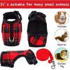 2 Pieces Guinea Pig Harness and Leash with Safety Bell Adjustable Hamster Ferret Harness and Leash Set No Pulling Walking Vest for Ferret Chinchilla