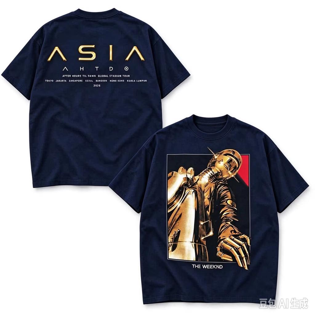 2026 The Weeknd After Hours Til Dawn Tour At PGE Narodowy Warsaw Poland T-shirt Men Women Hip Hop Streetwear Top Y2K Gothic Cotton Oversized T-shirts