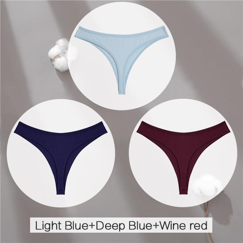 FINETOO 3 шт./компл. хлопковые трусики стринги женские трусики сексуальное нижнее белье женское белье стринги трусы для женщин сплошной цвет интимные трусики