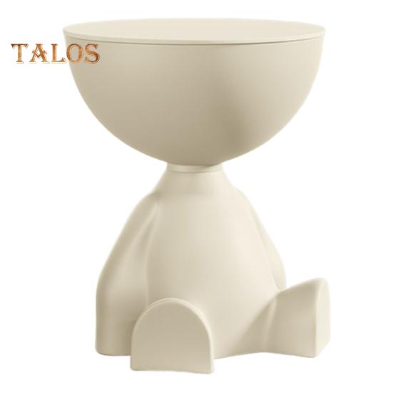 Flat Head Coffee Table with Storage Compartment Round End Table Bedroom Kitchen Living Room Small Space Sofa Bedside Nightstand Side Desk