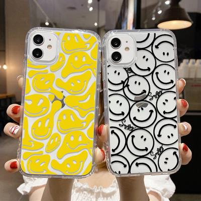 Противоударный чехол для Iphone 14 Pro Max, силиконовый чехол Funda Iphone 13 Pro Max 11 12 Mini X Xs Xr 7 8 Se 2022 2020, задняя крышка с улыбкой
