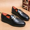 Модный классический бренд Мужская кожаная повседневная обувь Ретро коричневая низкий верх Массажная подошва Мужские лоферы Для работы Универсальная обувь для вождения
