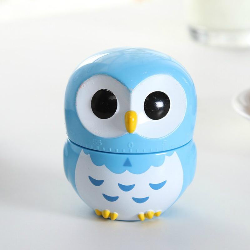 Cartoon Owl Learning Mechanical Time Timer 60 Minutes Kitchen Cooking Oven Mechanical Timer Countdown Clock Home Decor