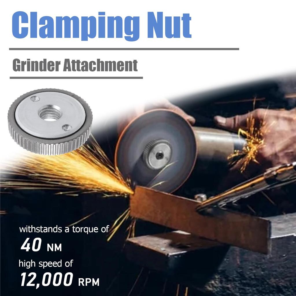 Угловая шлифовальная машина SDS быстросъемная гайка металлическая стопорная гайка для совместимых шлифовальных машин Bosch AEG, Hitachi, Metabo, Makita Platen Steel