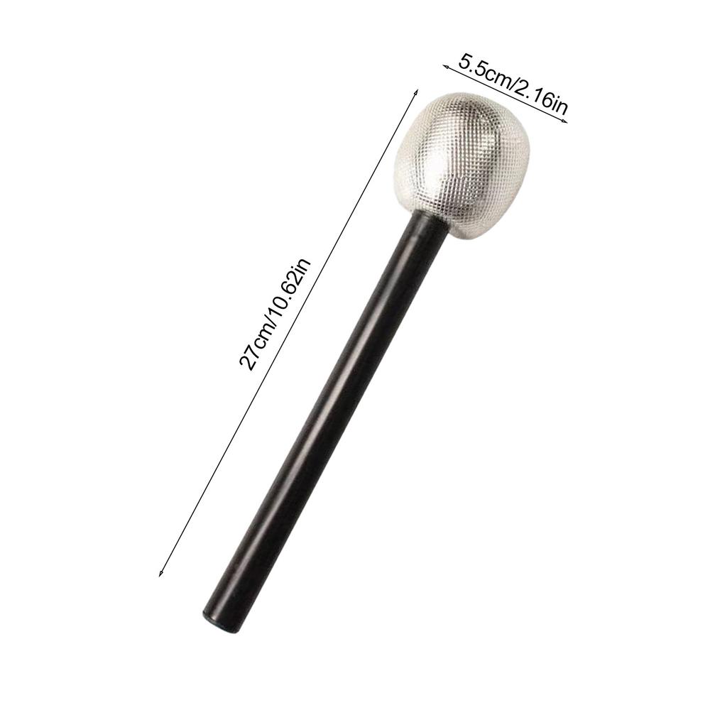 Блестящий микрофон-реквизит Поддельный микрофон для вечеринки Реквизит для детей Блестящий внешний вид Игрушка-звезда для рождественской вечеринки