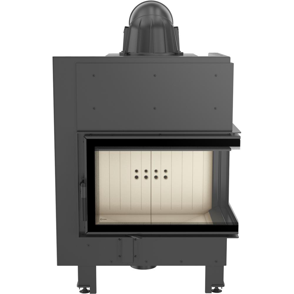 KRATKI MBM Right 10kW Corner Air Fireplace Insert with Heat Recovery SET