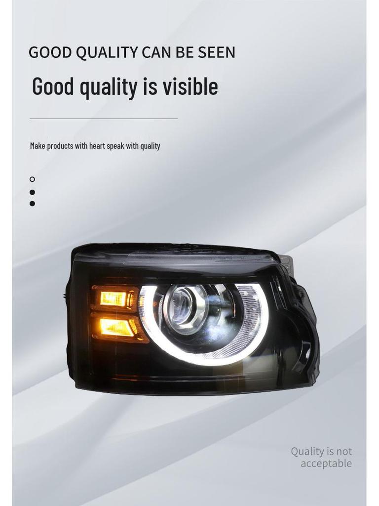 Сборка фары в стиле Land Rover Discovery 4 Defender со светодиодным указателем поворота и ДХО (Модели 2010-2017 годов)