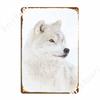 Arctic Wolf Metal Sign Wall Decor Pub Garage Pub Funny Tin Sign Poster