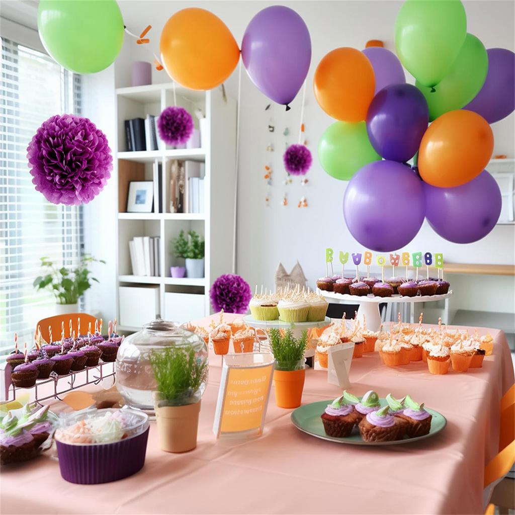 1 шт. Набор 7,8-дюймовых фиолетовых бумажных подвесных цветов для вечеринки по случаю дня рождения, бумажные шары с помпонами, цветочные шары, бумажные помпоны