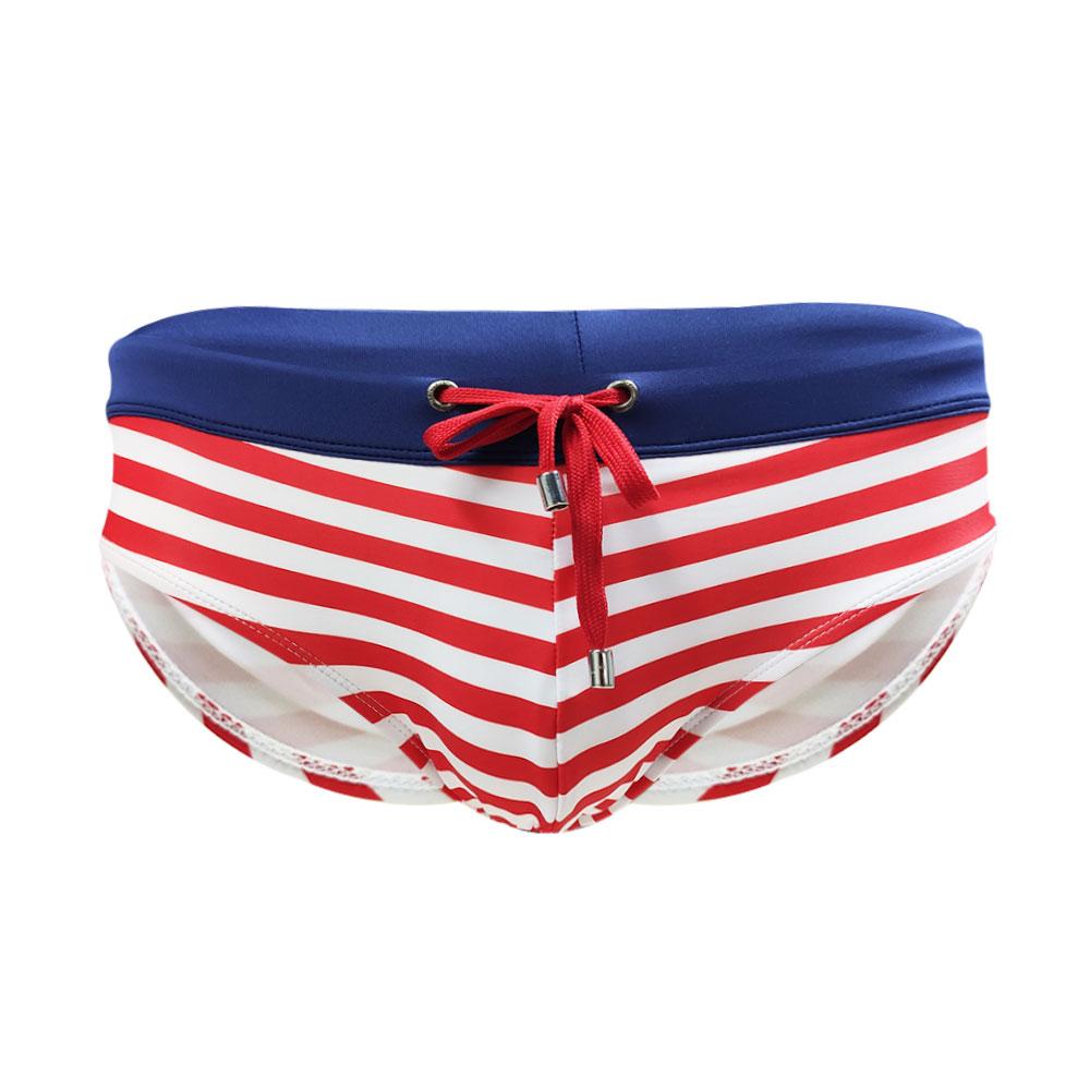 Мужские плавки в полоску с сумкой, роскошные купальники, мужские модные купальники, выносливость