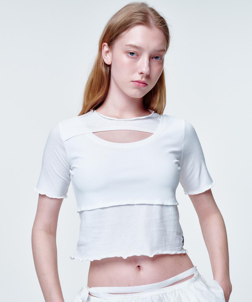 2113 STUDIO Cross Cut Crop White