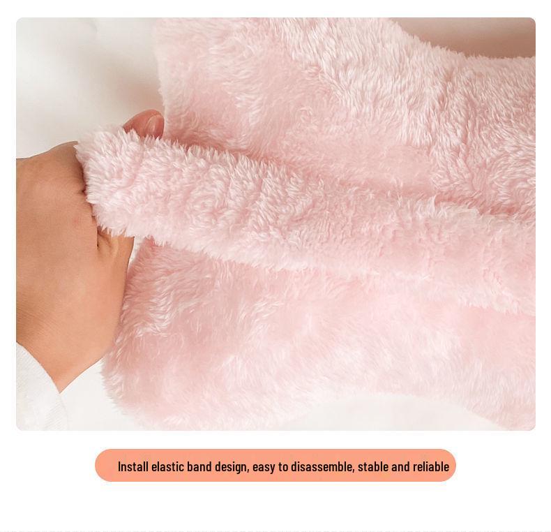 Мультяшная подушка-подголовник для шеи: Милая плюшевая зимняя поясничная поддержка для женщин