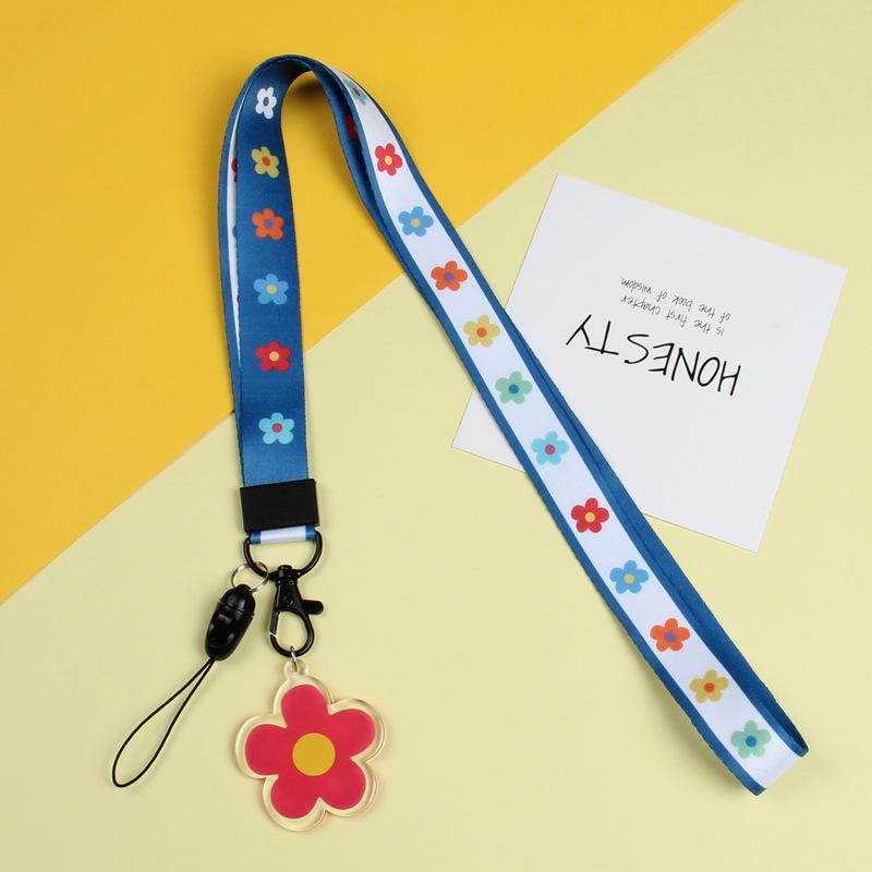 Cartoon Mobile Phone Lanyard, Cute Pendant, Wide And Flat Braided Belt, Lanyard, Key, Badge, Card Cover, Neck Lanyard.