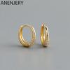Серьги-кольца с цирконием для женщин, французские золотые, серебряные серьги, ювелирные изделия, оптовая продажа, новые