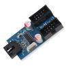 USB Motherboard Splitter 9Pin 1 to 2 PCB Expansion Chipset Board Computer Supplies