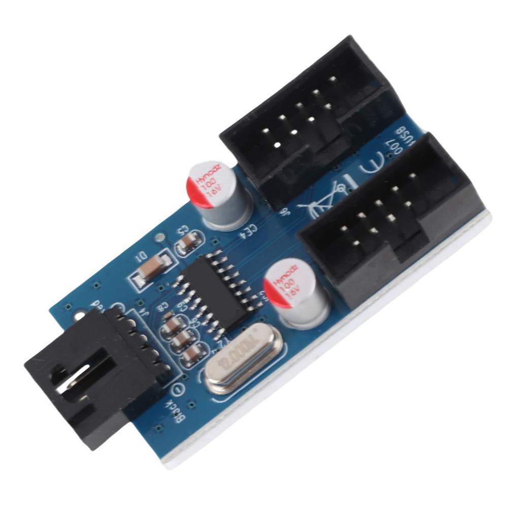 USB Motherboard Splitter 9Pin 1 to 2 PCB Expansion Chipset Board Computer Supplies