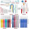104 Pack Crochet Hooks Set 9pcs Coloured Aluminum Ergonomic Soft Handles Crochet Kit 2mm To 6mm with Accessories for DIY Crafter