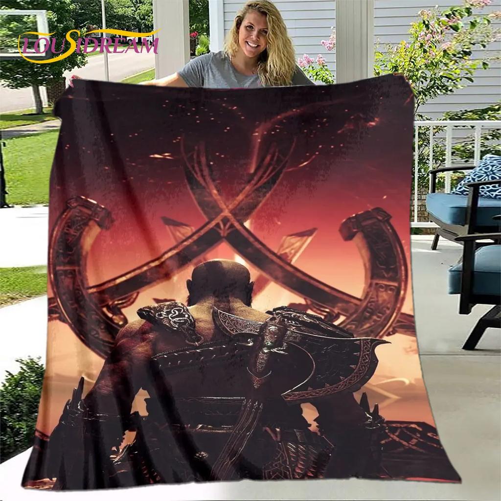 Мягкое плюшевое одеяло God of War для геймеров, фланелевое одеяло, одеяло для гостиной, спальни, кровати, дивана, чехол для пикника Bettdecke