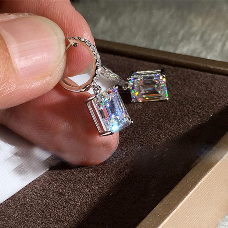 Huitan квадратные серьги-капли принцессы с цирконием для женщин, простой дизайн, элегантные женские аксессуары, обручальное кольцо, ювелирные изделия