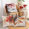 Red Maple Pattern Pillowcase Living Room Sofa Cushion Cover Bedroom Bedside Car Cushion Cover Home Decoration