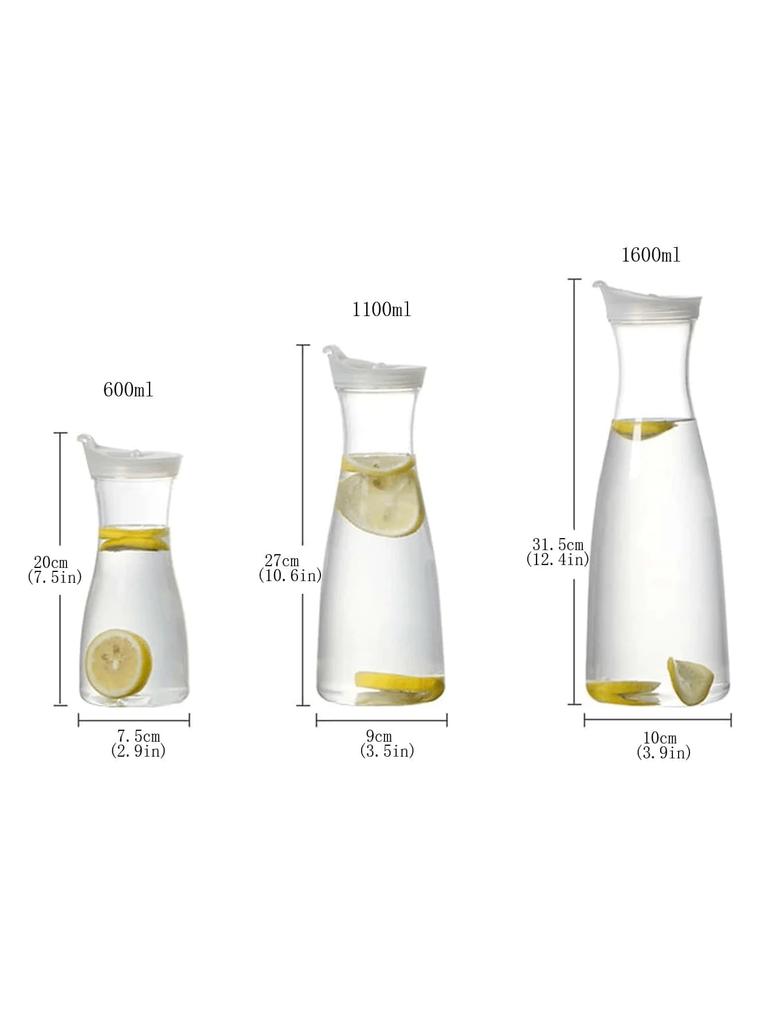 600/1100/1600ml Plastics Juice Cold Water Bottle Large Capacity Coffee Milk Pot Heat-resistant Water Pitcher Jug Drinkware