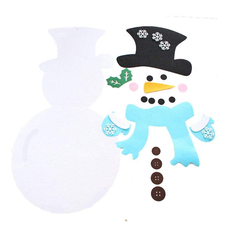 Party Decorations Diy Felt Christmas Snowman Set Decoration Handmade Ornament