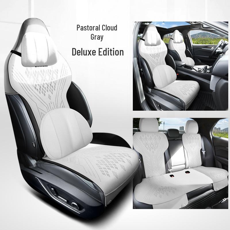 Lynk&Co 03 All-Season Ventilated Suede Seat Cushion - Custom Half-Wrap Design