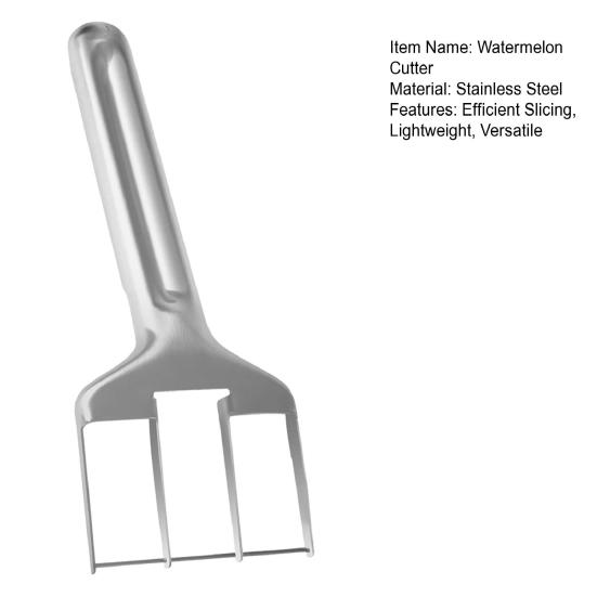 Watermelon Cutter Tool Efficient Stainless Steel Slicer for Watermelon Mango Cantaloupe Portable Kitchen Gadget for Fruit Salad Family Picnics Parties