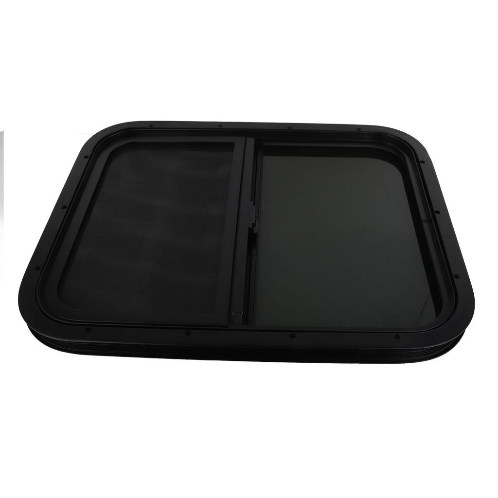 RV Push Pull Window with Insect Net Horizontal Round Corner Waterproof Window for Caravan Camper Trailer For 26‑31mm